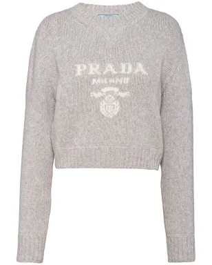 Prada ロゴ入りインターシア カシミヤ ジャンパー - サムネイル1