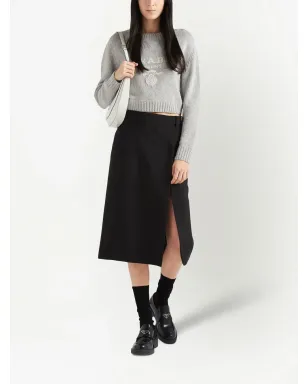 Prada ロゴ入りインターシア カシミヤ ジャンパー - サムネイル2