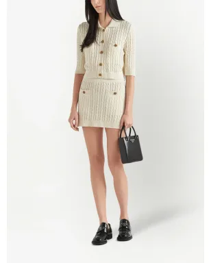 Prada ケーブルニット コットン ミニスカート - サムネイル2