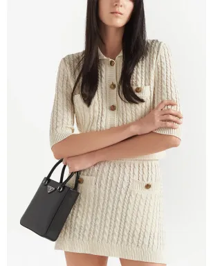 Prada ケーブルニット コットン ミニスカート - サムネイル4