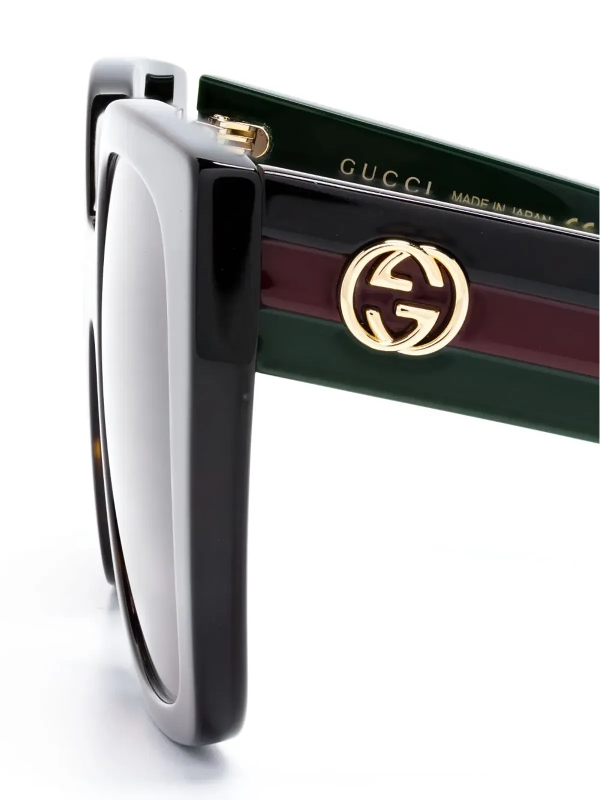 Gucci Eyewear ウェブディテール スクエアフレーム サングラス - ブラウン - 画像3