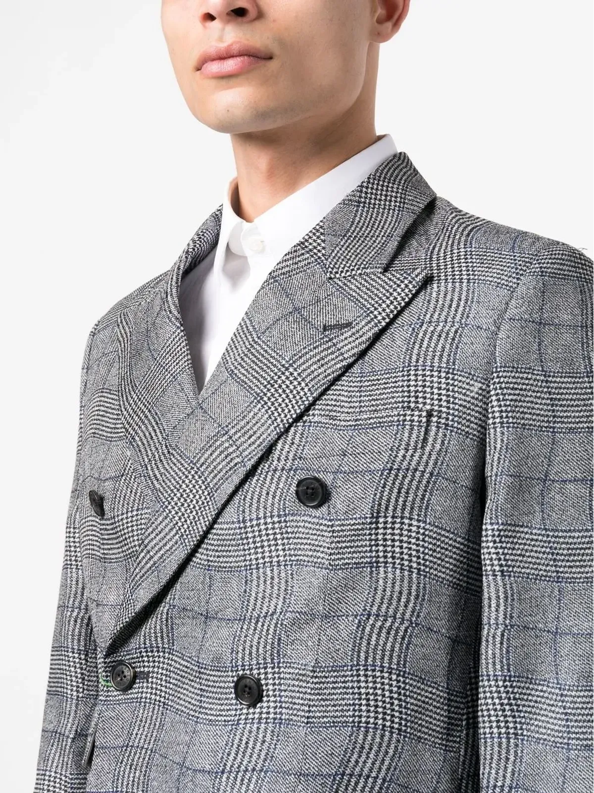 Kenzo チェック柄ダブルブレストブレザー - 画像5