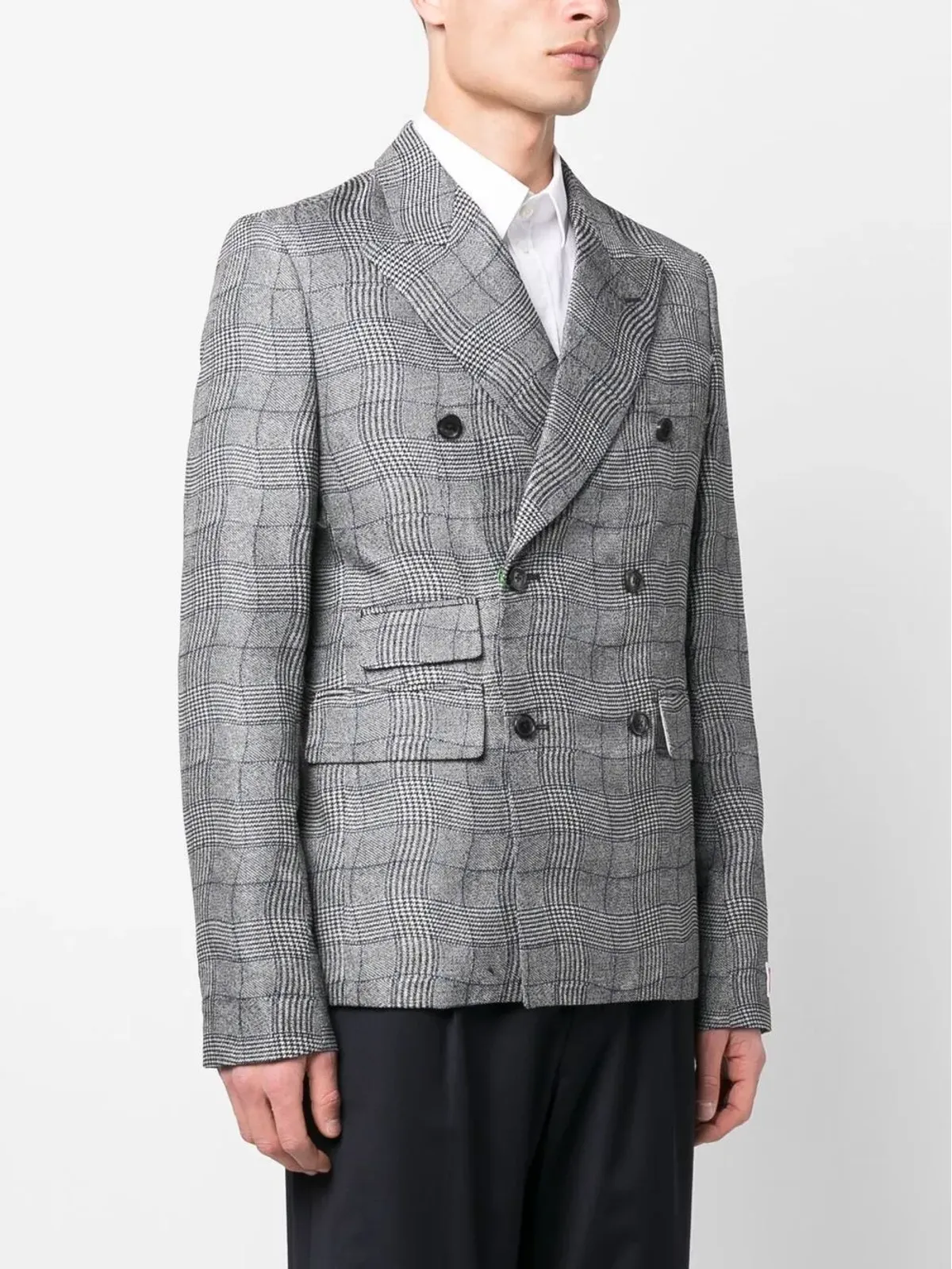 Kenzo チェック柄ダブルブレストブレザー - 画像3