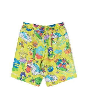 Versace Kids ロゴプリント シルクショーツ - サムネイル2