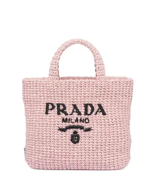 Prada かぎ針編みトートバッグ - ピンク - サムネイル1