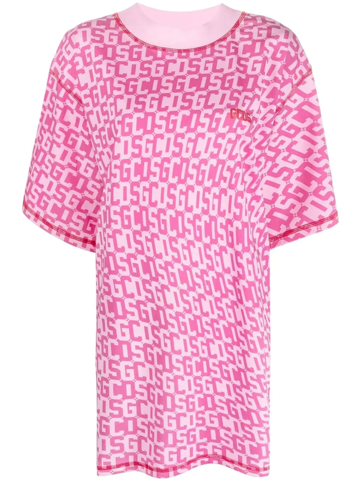GCDS モノグラムプリントTシャツドレス - 画像1