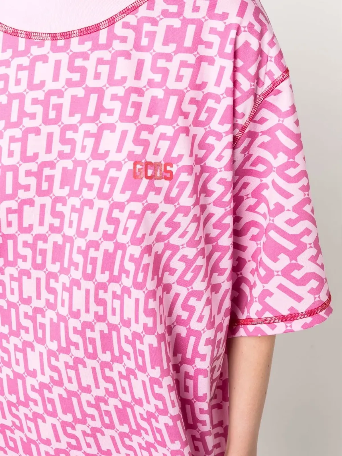 GCDS モノグラムプリントTシャツドレス - 画像5