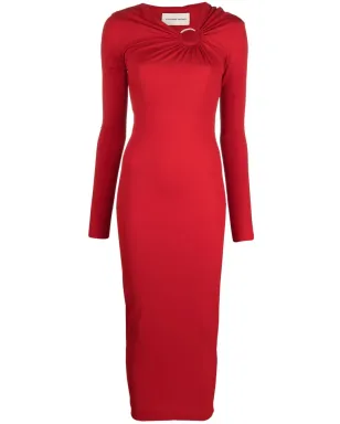 Alexandre Vauthier カットアウトミディドレス - レッド - サムネイル1