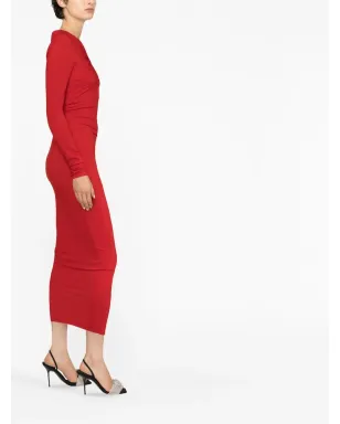 Alexandre Vauthier カットアウトミディドレス - レッド - サムネイル3