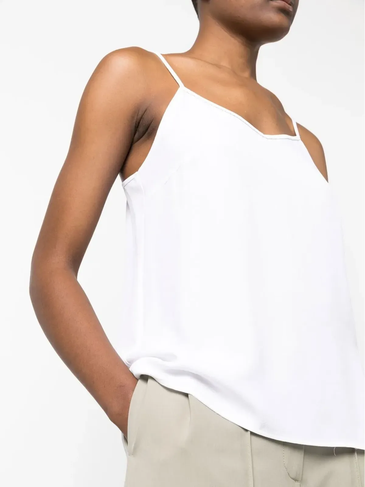 Fabiana Filippi ベーシック スパゲッティストラップトップ - 画像5