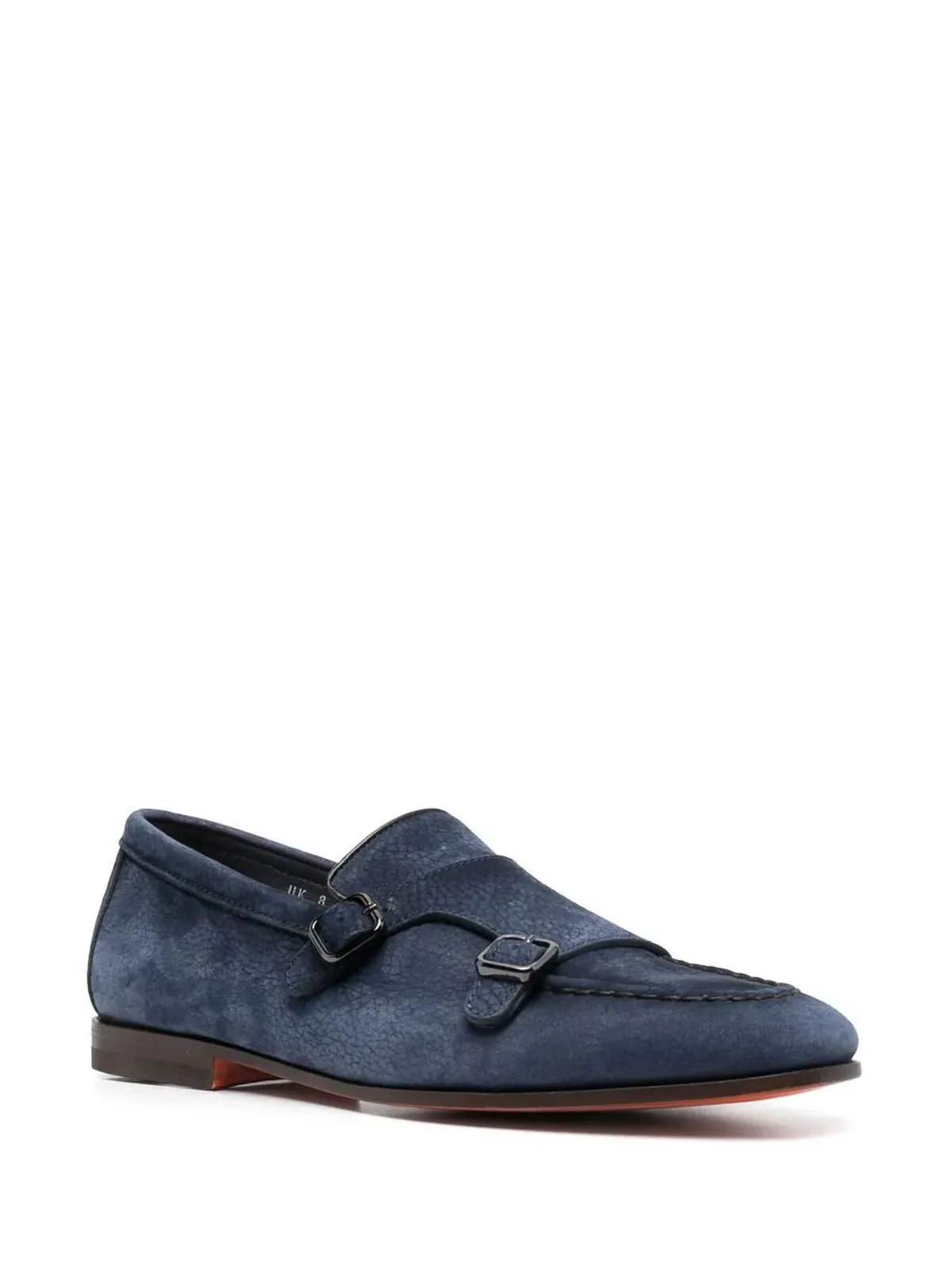 Santoni スエードレザー モンクシューズ（ブルー） - 画像2
