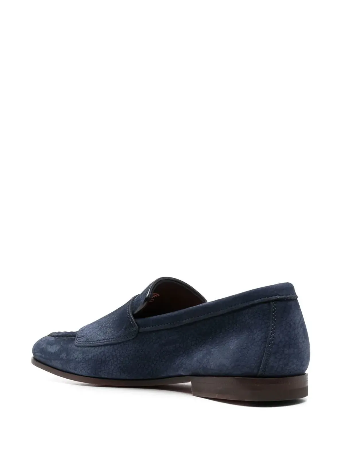 Santoni スエードレザー モンクシューズ（ブルー） - 画像3