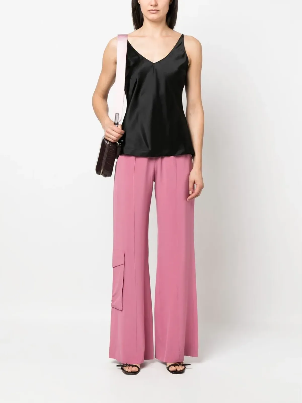 Dorothee Schumacher Vネック ストレッチシルクトップス - 画像2