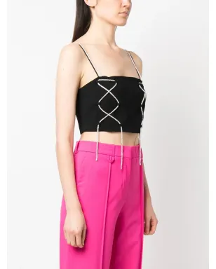 Giuseppe Di Morabito rhinestone-straps cropped top - サムネイル3