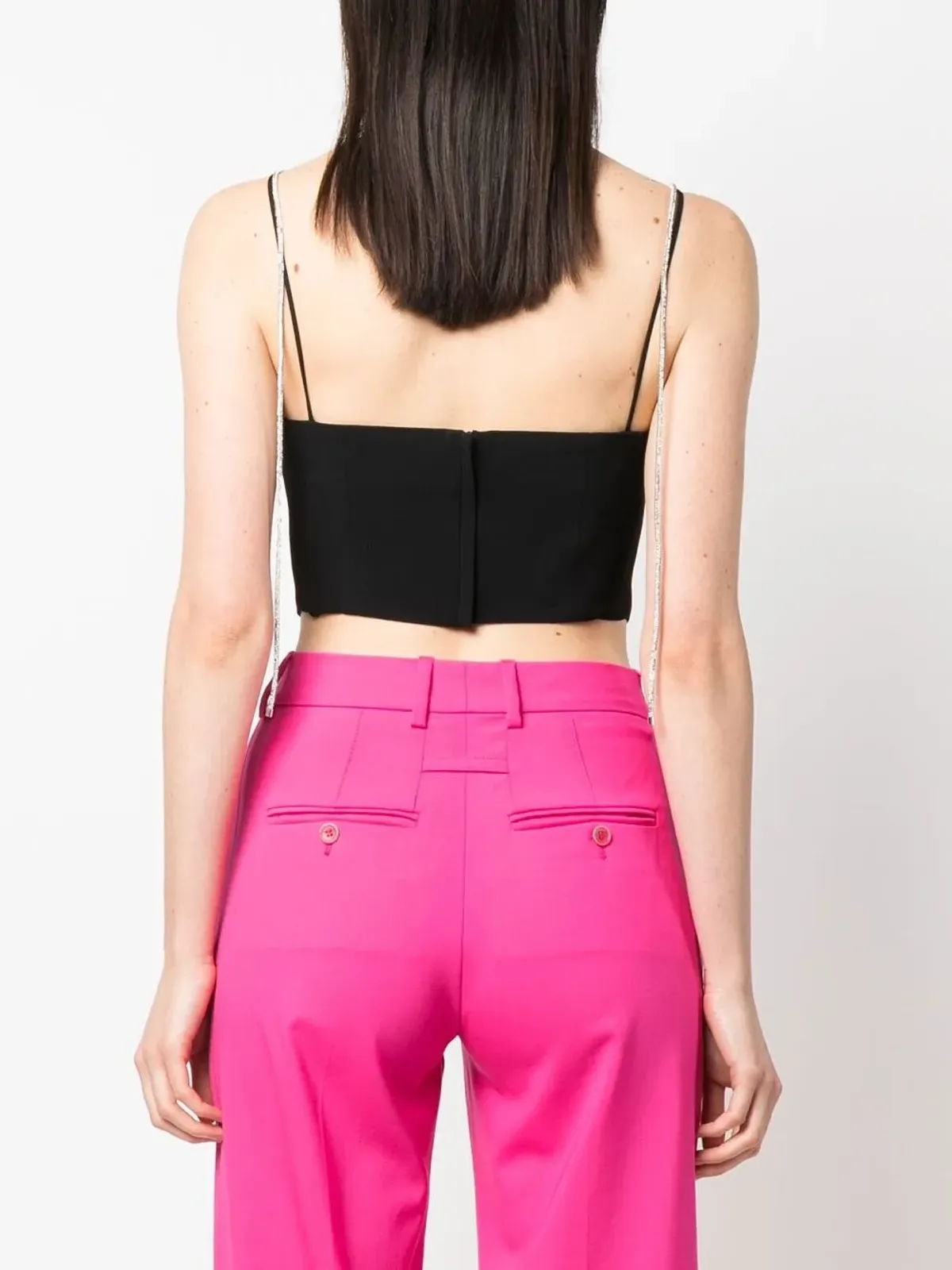 Giuseppe Di Morabito rhinestone-straps cropped top - 画像4