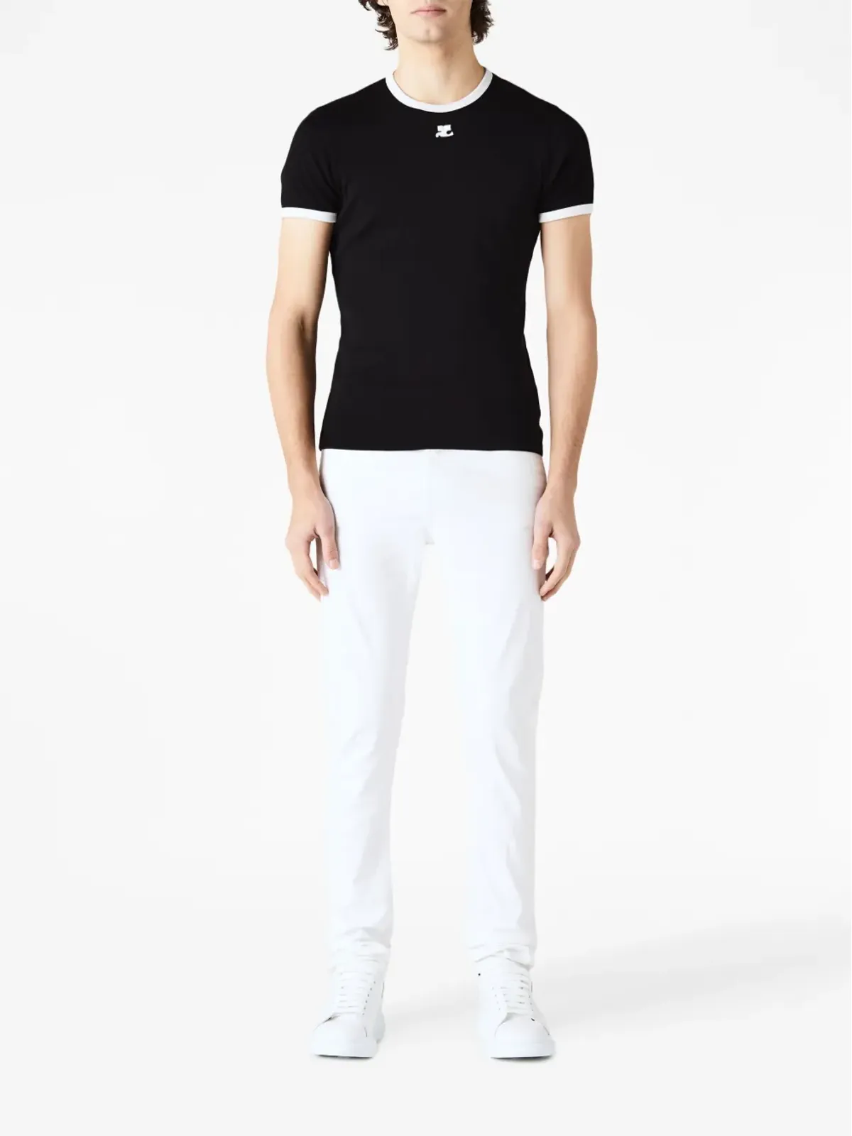 Courrèges バンピー・コントラスト Tシャツ - 画像2