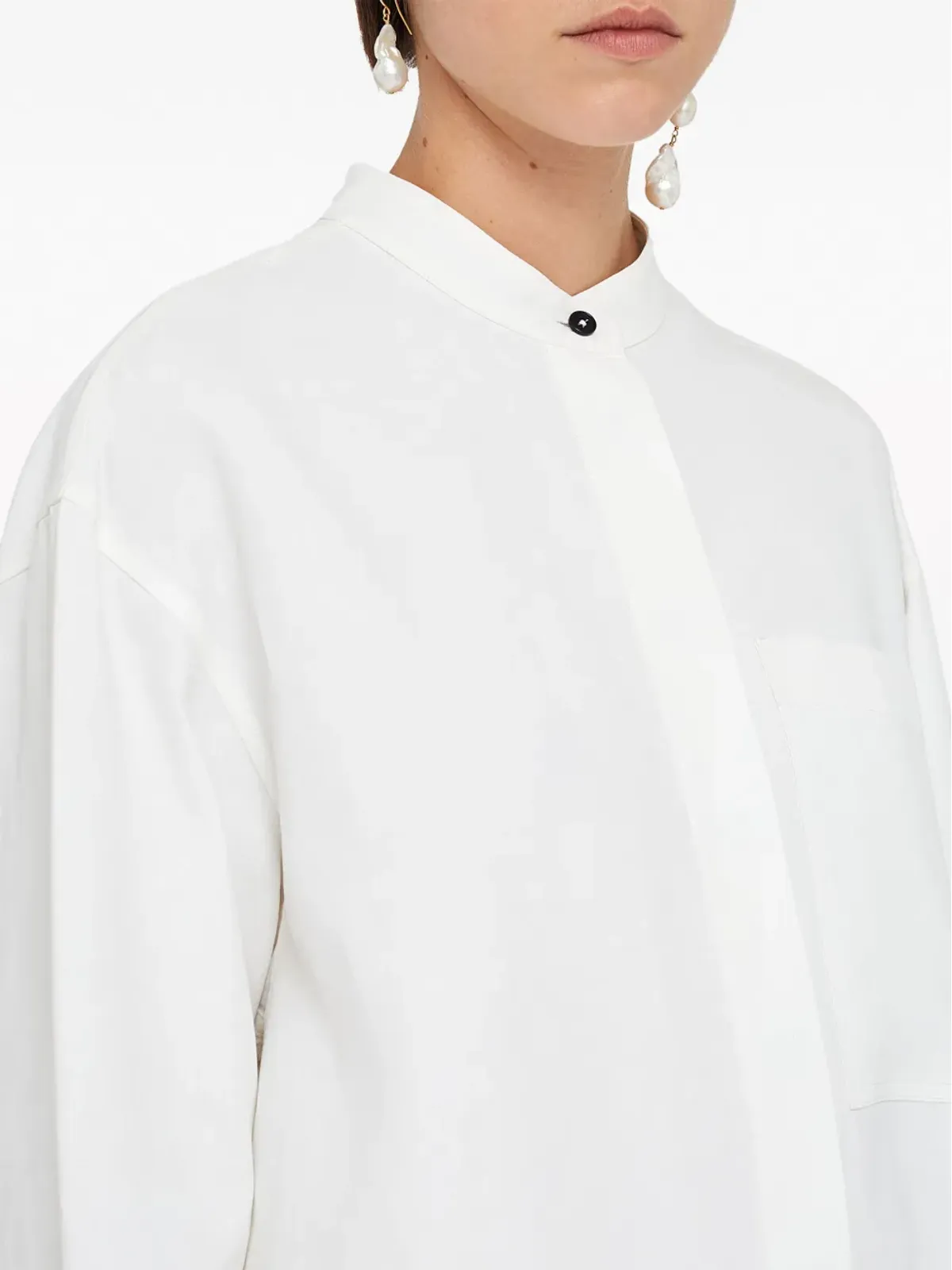 Jil Sander ドロップショルダーリネンシャツ - 画像5