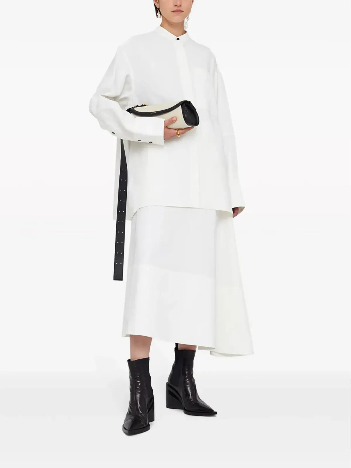 Jil Sander ドロップショルダーリネンシャツ - 画像2