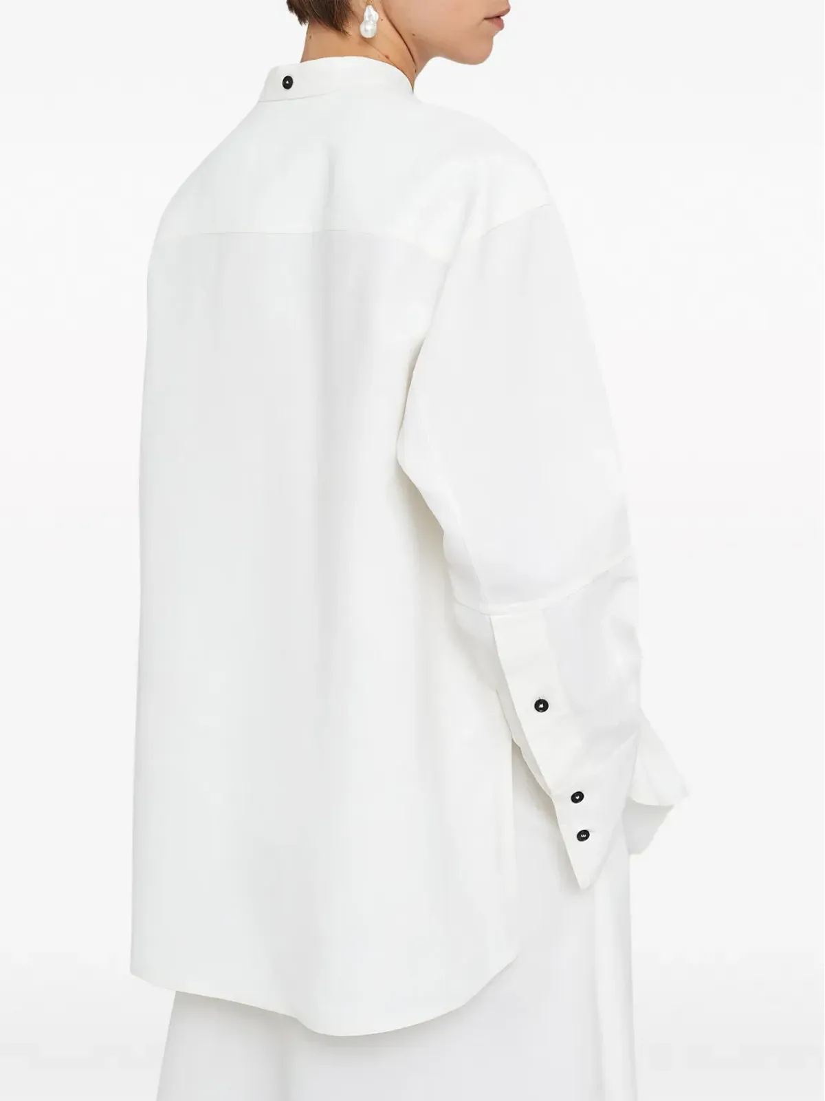 Jil Sander ドロップショルダーリネンシャツ - 画像4