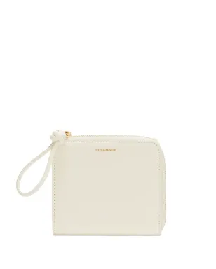 Jil Sander デボスド ロゴ カーフレザー ウォレット - ホワイト - サムネイル1