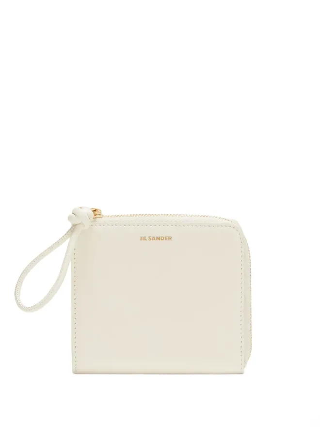 Jil Sander Jil Sander デボスド ロゴ カーフレザー ウォレット - ホワイトの商品画像