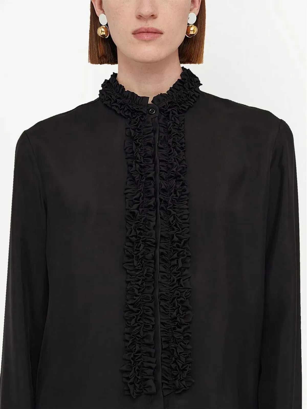 Jil Sander フリル付き長袖シャツ - 画像5