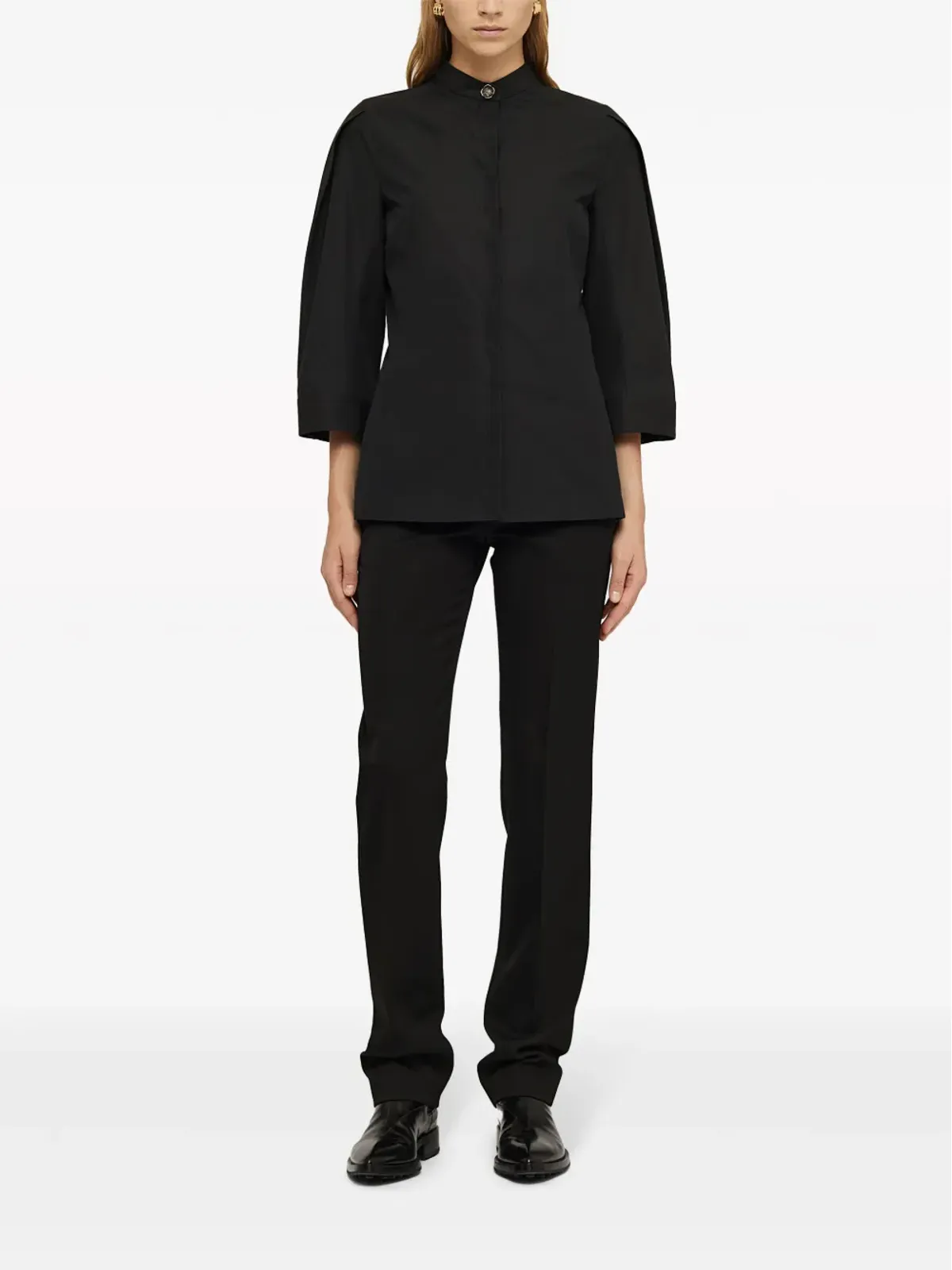 Jil Sander Saturday P.M. cotton shirt - Black - 画像2