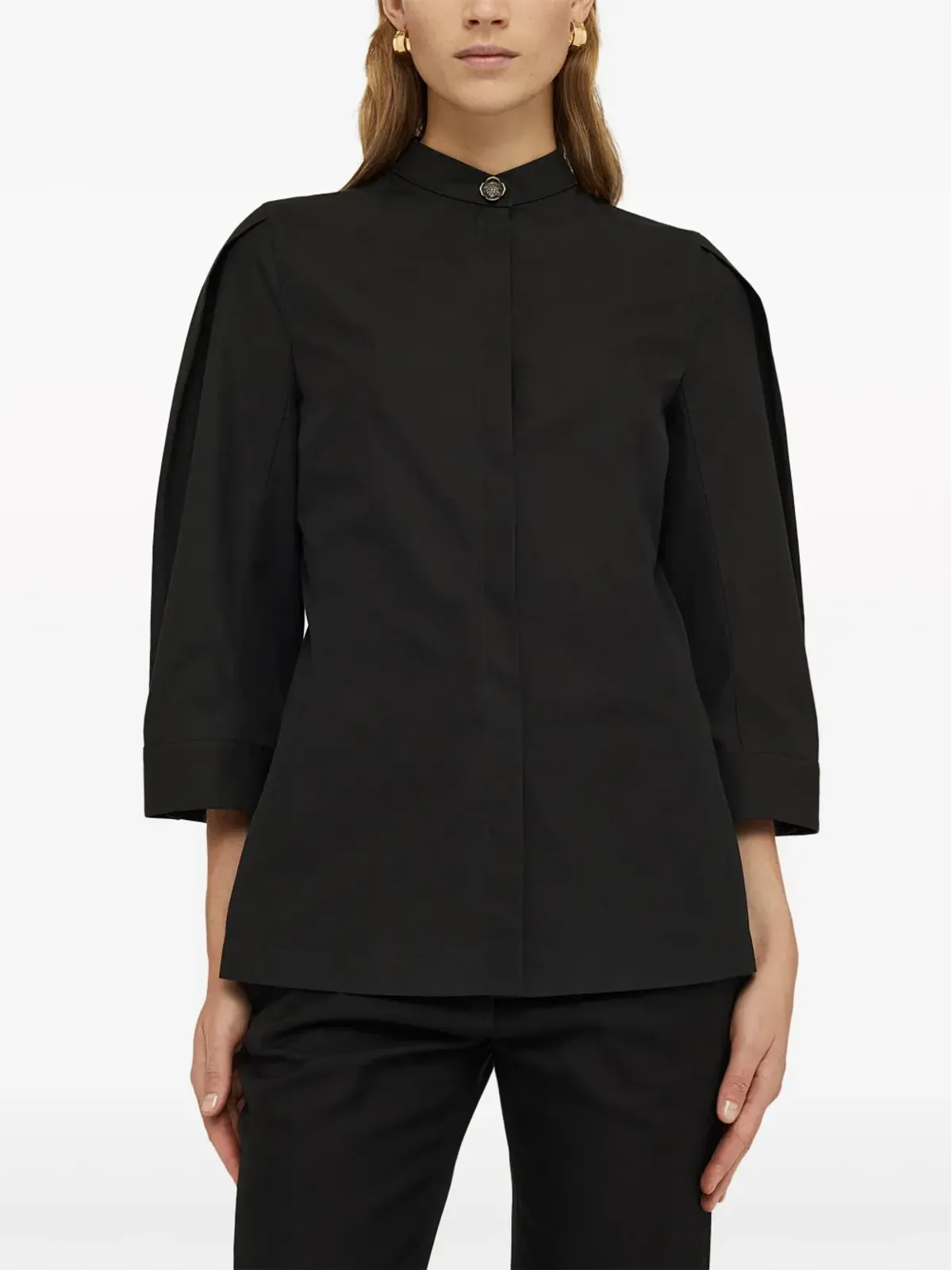 Jil Sander Saturday P.M. cotton shirt - Black - 画像3