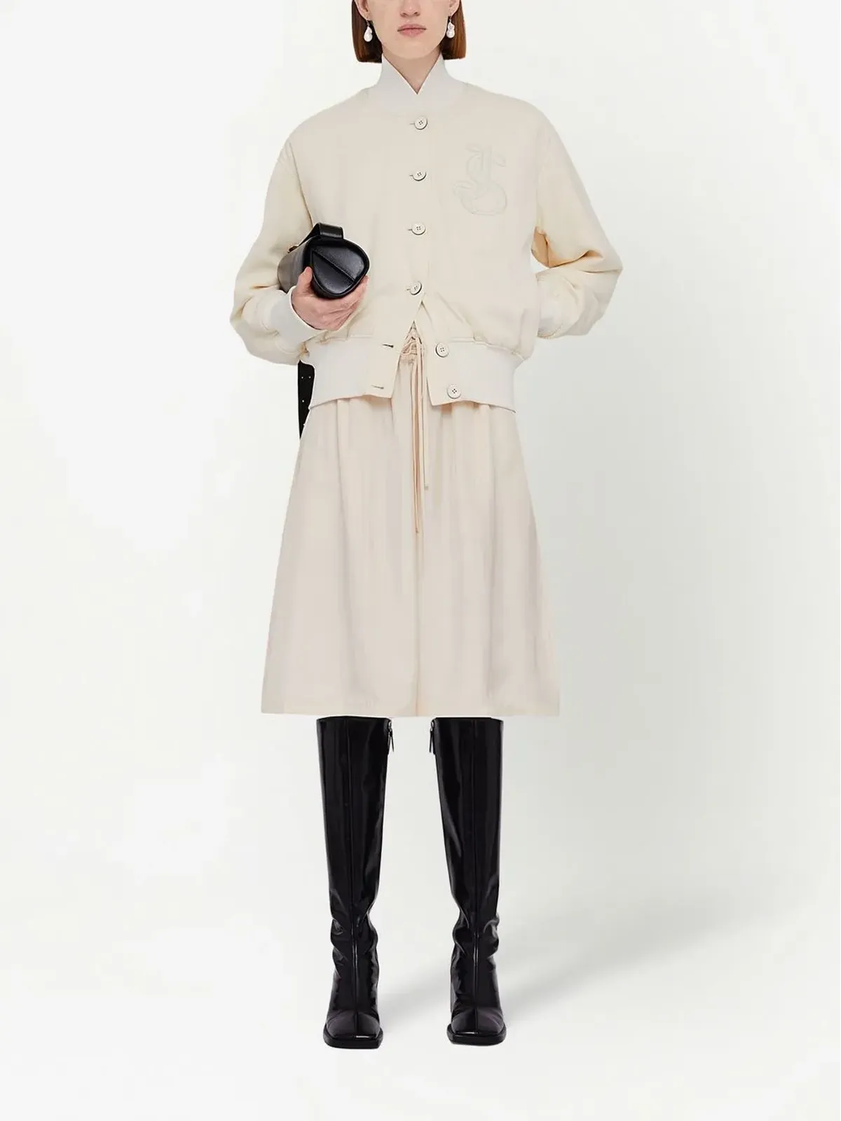 Jil Sander アップリケロゴ ボンバー ジャケット - 画像2