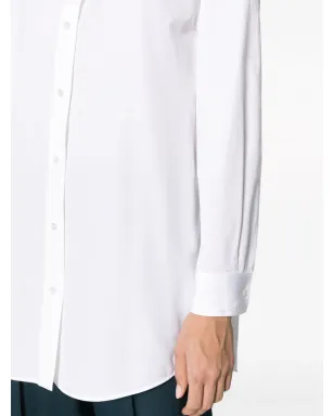 Jil Sander バンドカラーコットンポプリンシャツ ホワイト - サムネイル5
