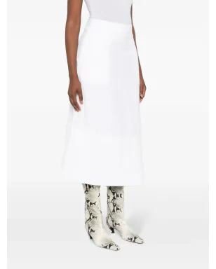 Jil Sander アシンメトリックリネンミディスカート - サムネイル3