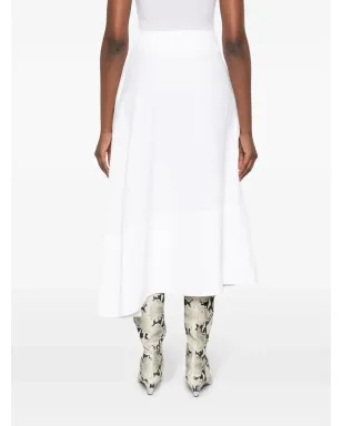 Jil Sander アシンメトリックリネンミディスカート - サムネイル4
