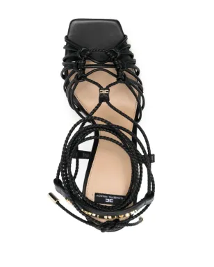 Elisabetta Franchi チェーンディテール オープントゥ サンダル - サムネイル4