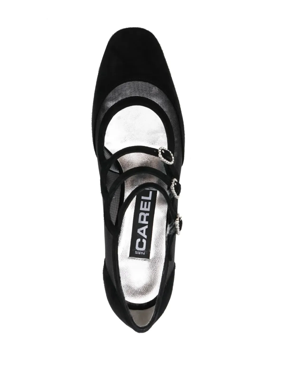 Carel Paris メッシュパネル入りスエードパンプス - 画像4