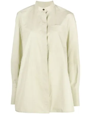 Jil Sander ノーカラーコットンシャツ - サムネイル1