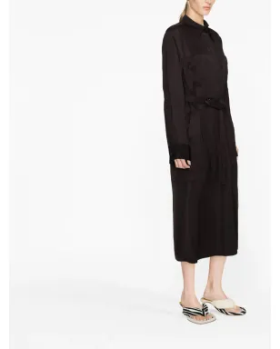 Jil Sander シングルブレスト ベルト付き ウエストコート ブラウン - サムネイル3