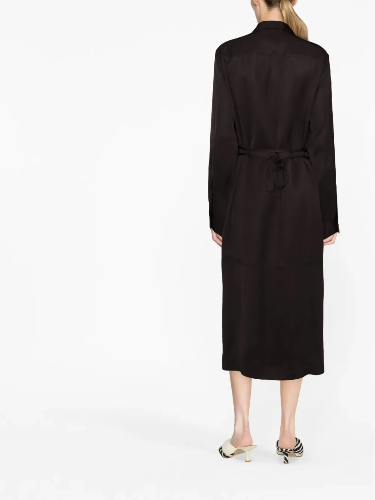 Jil Sander シングルブレスト ベルト付き ウエストコート ブラウン - 画像4