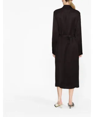 Jil Sander シングルブレスト ベルト付き ウエストコート ブラウン - サムネイル4