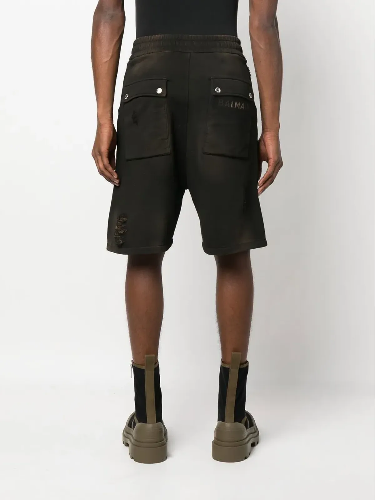 Balmain リップドコットンショーツ - 画像4