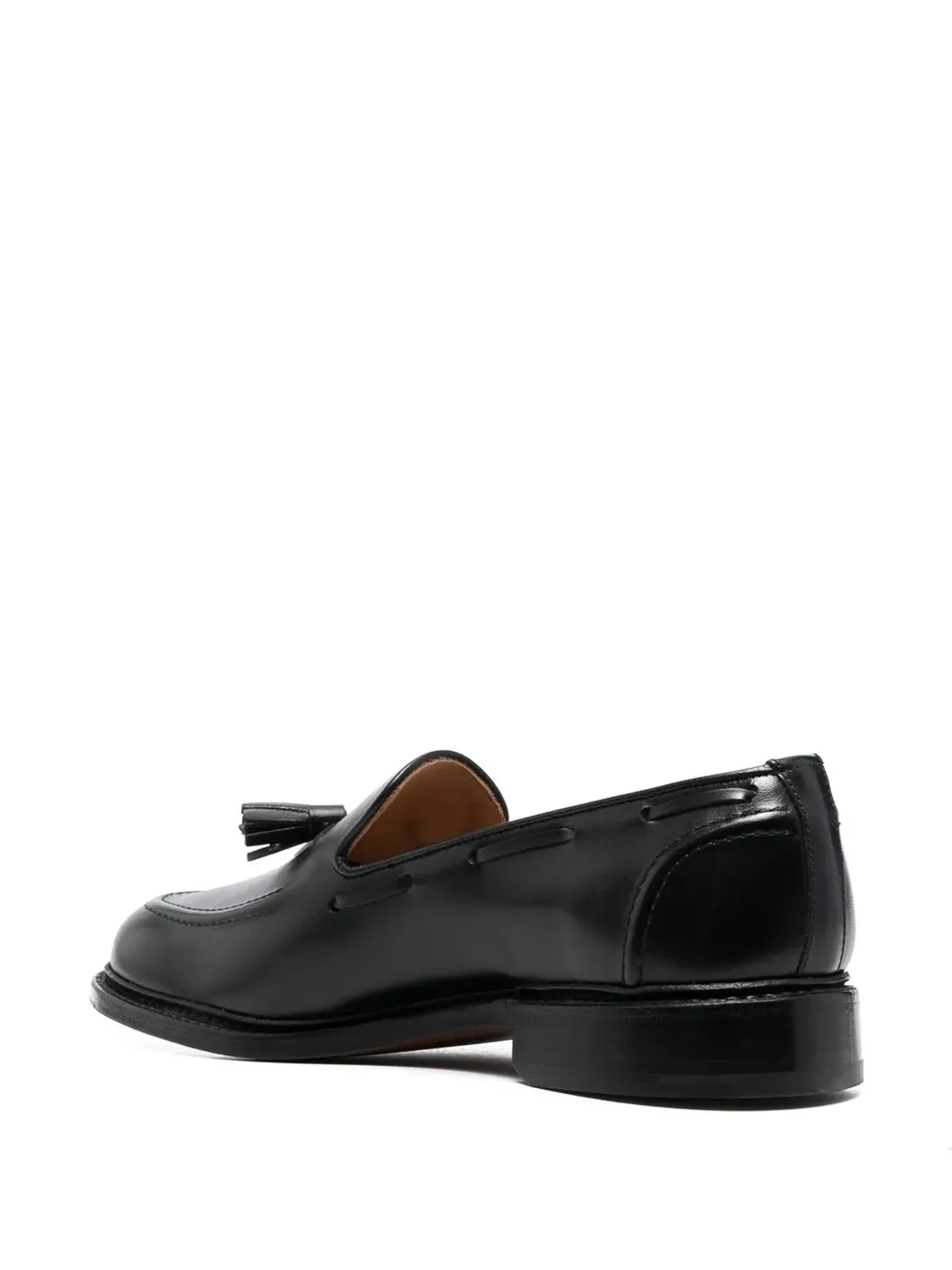 Tricker's タッセルディテール レザー ローファー - ブラック - 画像3