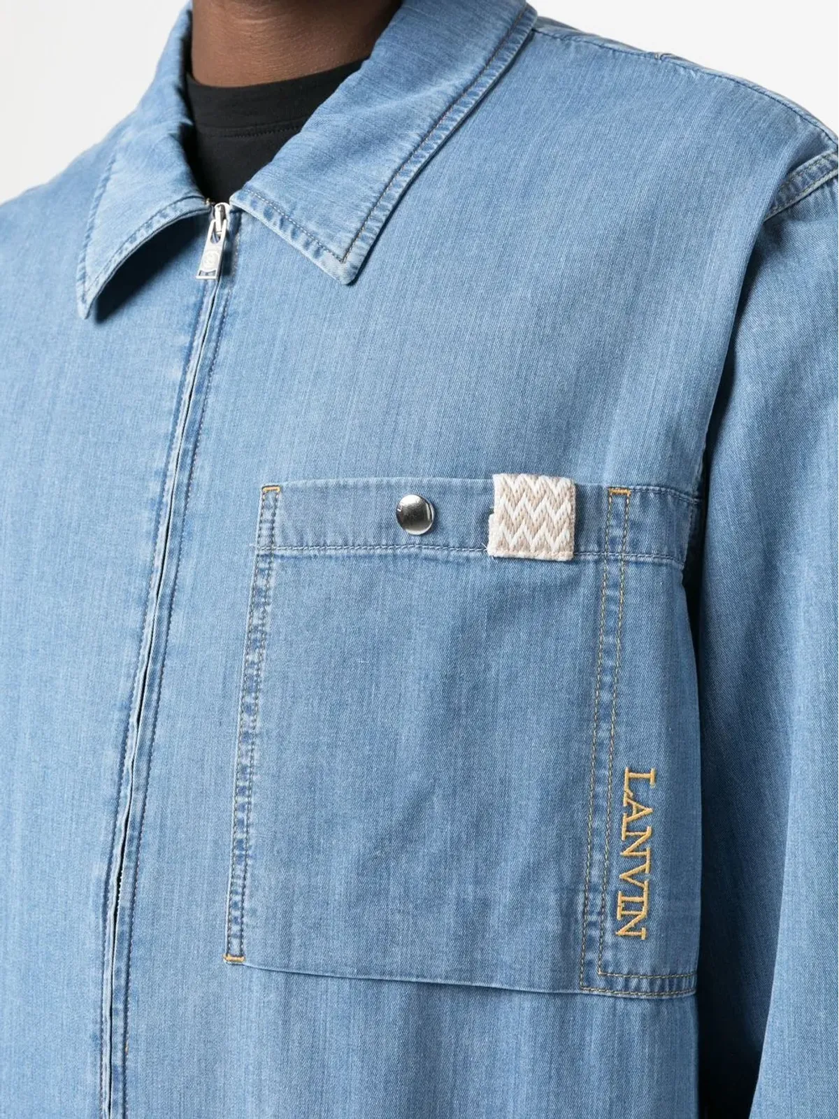 Lanvin ジップアップ デニムシャツ - ブルー - 画像5