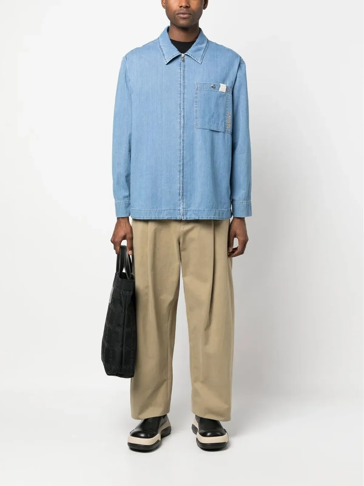 Lanvin ジップアップ デニムシャツ - ブルー - 画像2