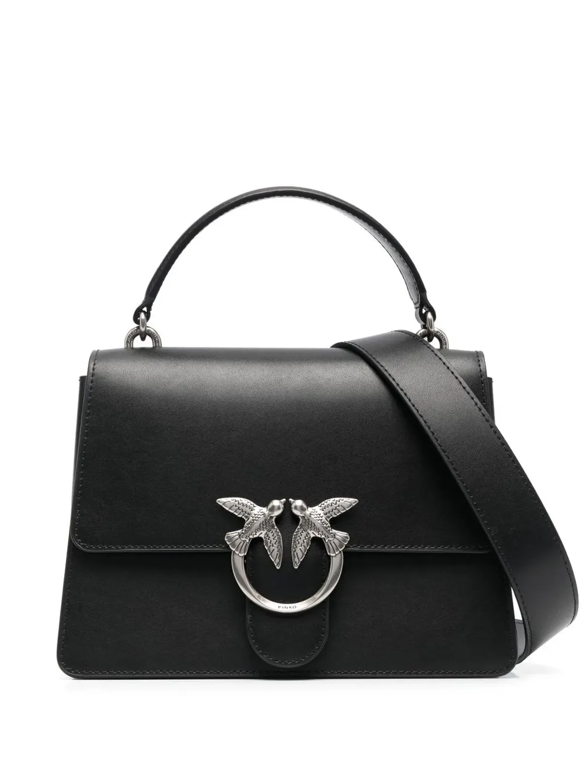 PINKO Love Birds レザー トートバッグ - 画像1