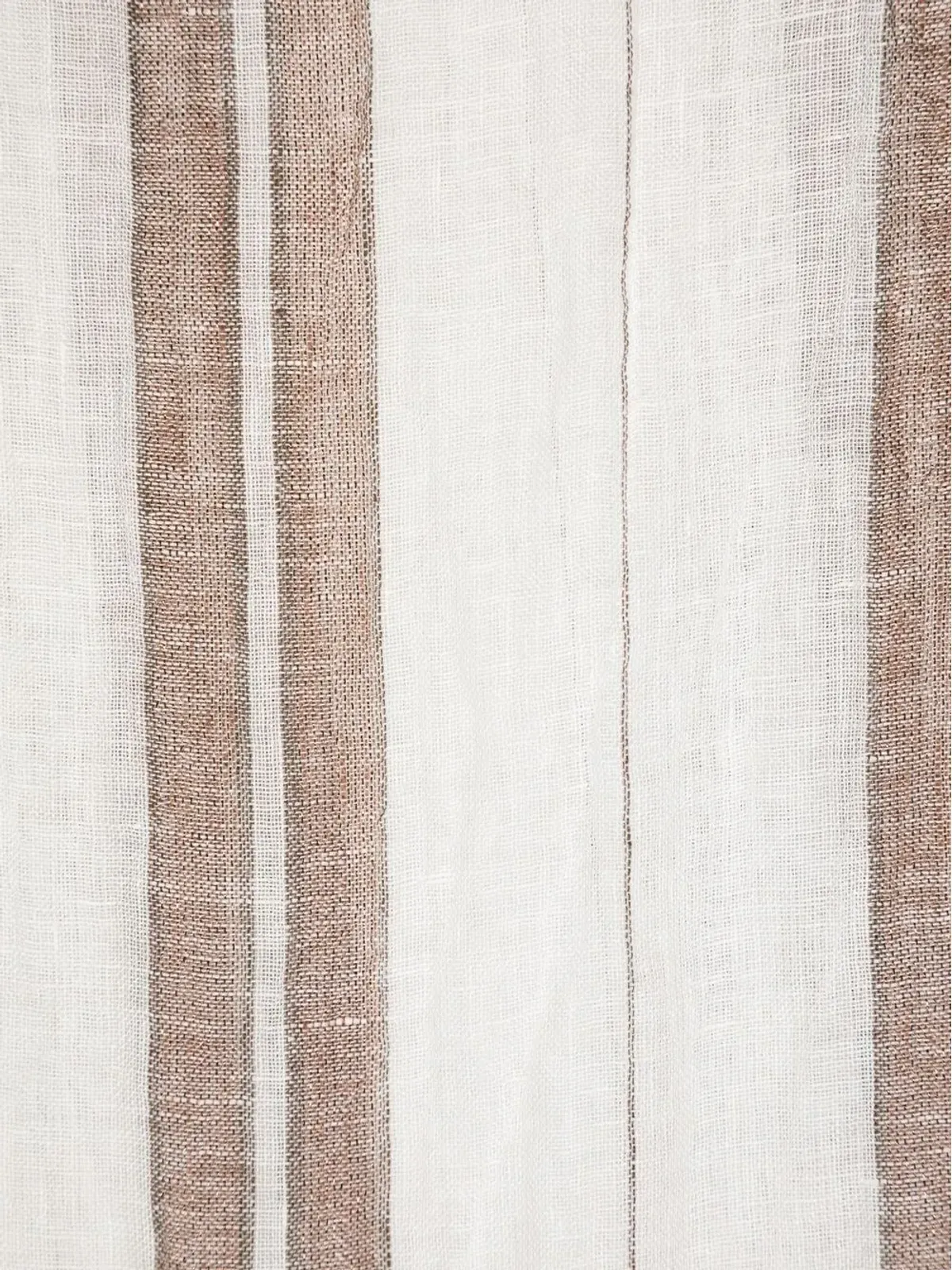 Brunello Cucinelli ストライプリネン混ストール - ホワイト - 画像2