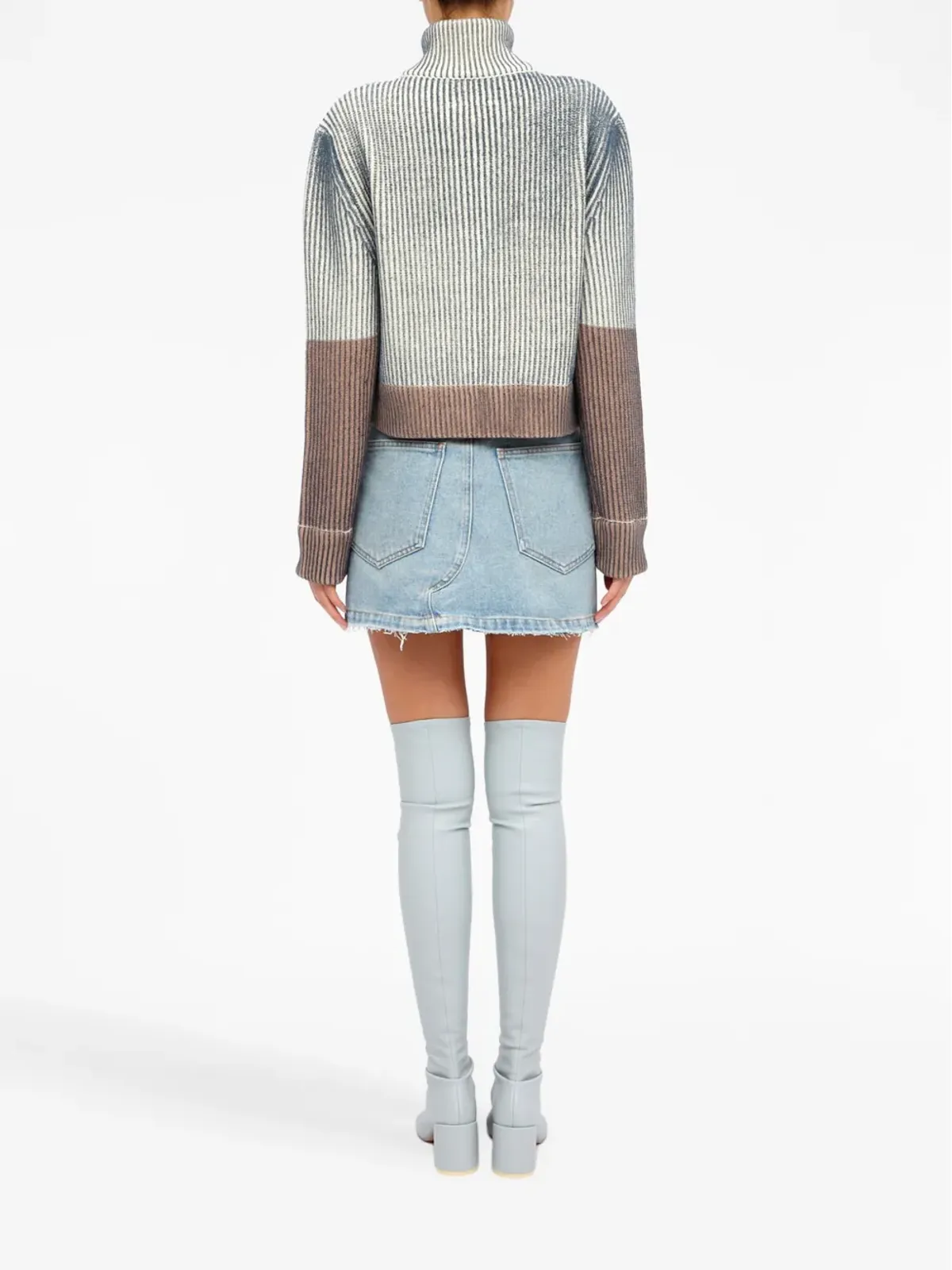 MM6 Maison Margiela リブ編みジップアップカーディガン - 画像4