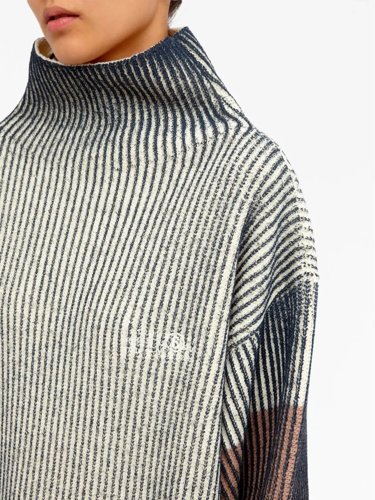 MM6 Maison Margiela ハイネックリブニットジャンパー - White - 画像5