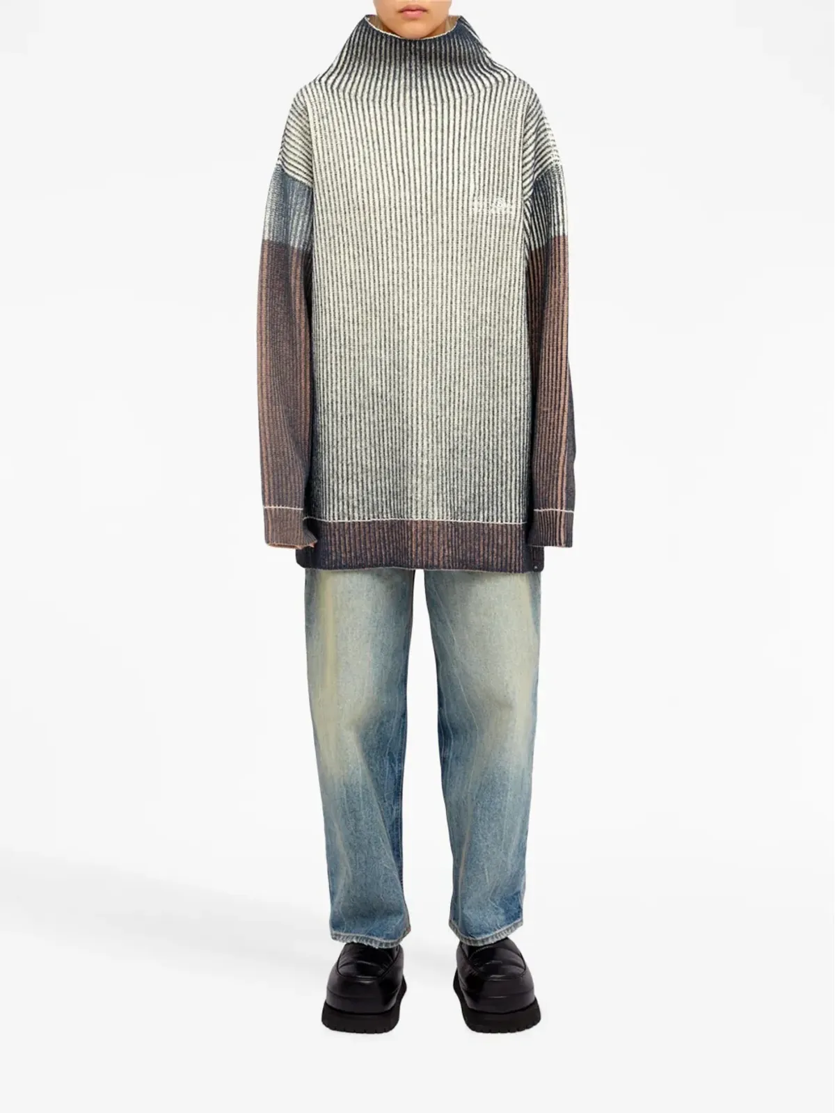MM6 Maison Margiela ハイネックリブニットジャンパー - White - 画像2