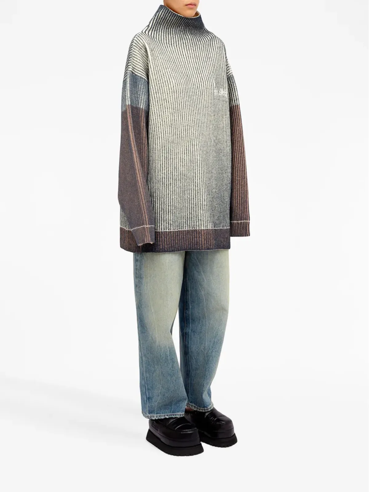 MM6 Maison Margiela ハイネックリブニットジャンパー - White - 画像3