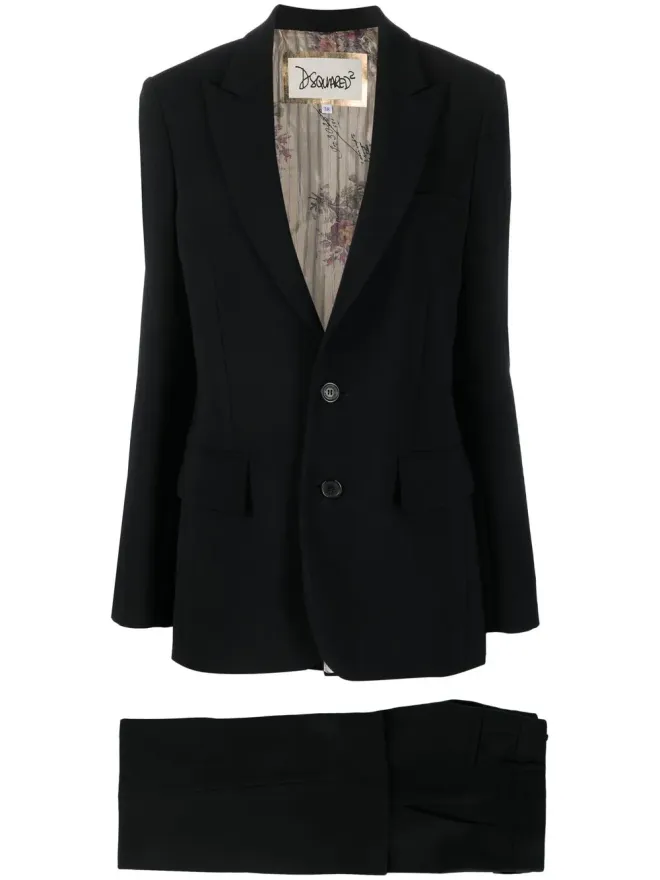 Dsquared2 DSQUARED2 single-breasted flared suit - Blackの商品画像