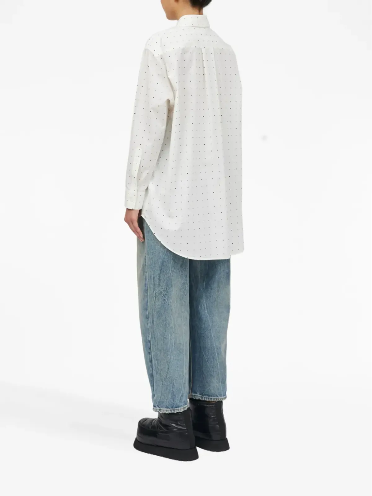 MM6 Maison Margiela 水玉プリント コットンシャツ - 画像5